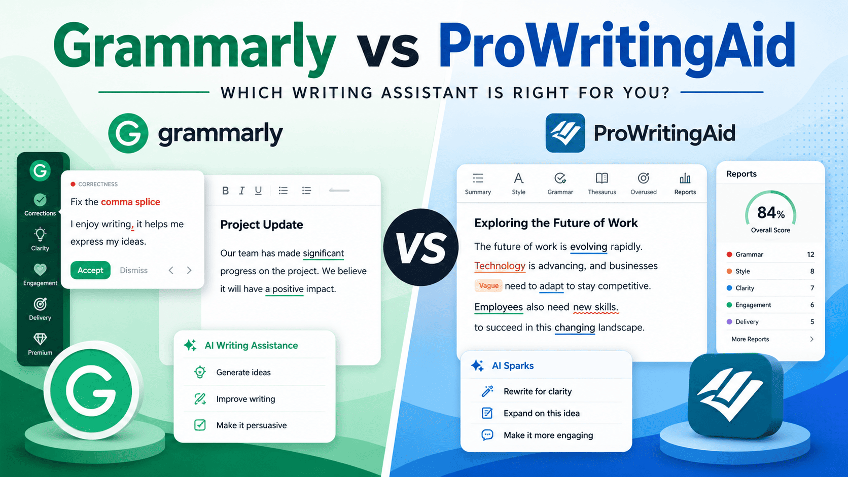 Grammarly vs ProWritingAid Comparison (2026)